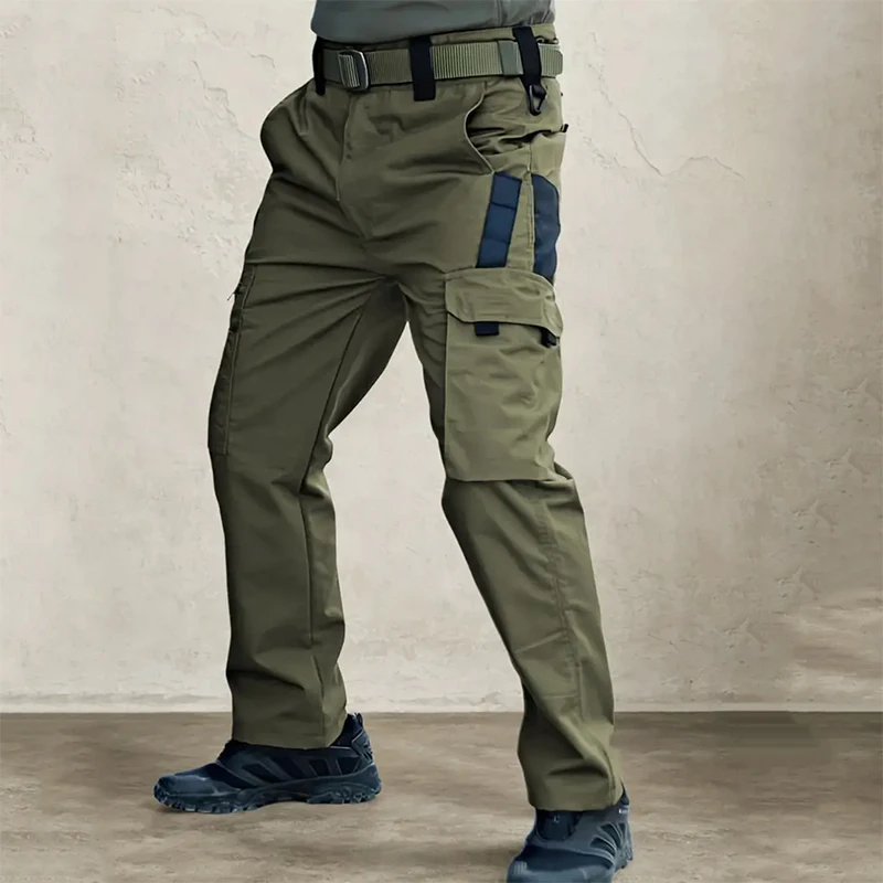 Outdoor Work Tactical Pants Mens Waterproof Cargo Trousers New Spring Multi-pocket Wear-Resistant Pants Hiking Training Overalls