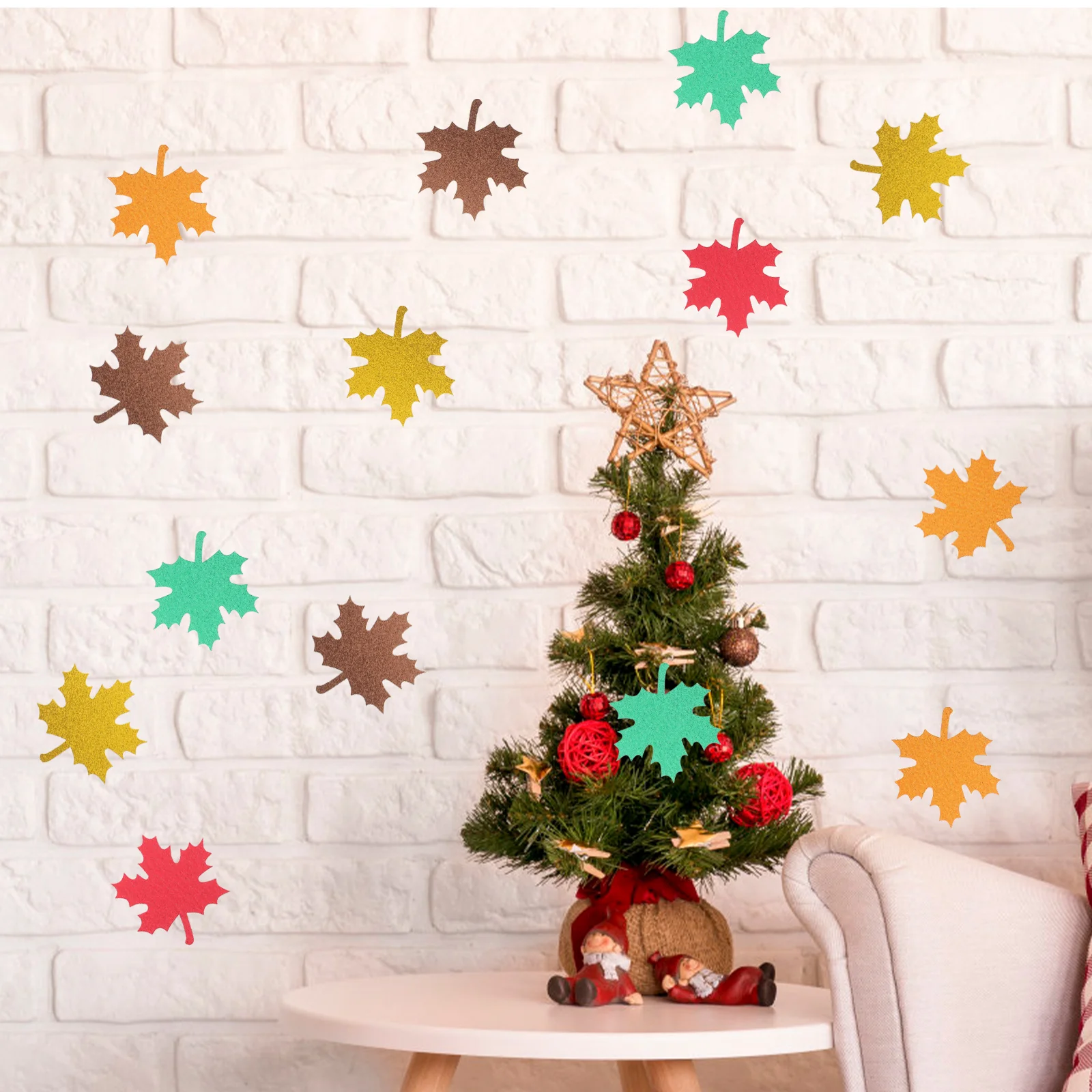 25 Pcs Bulletin Board Decoration Leaves Fall Maple Leaf Paper Cuts Autumn Cuttings Party Decors Thanksgiving Glitter