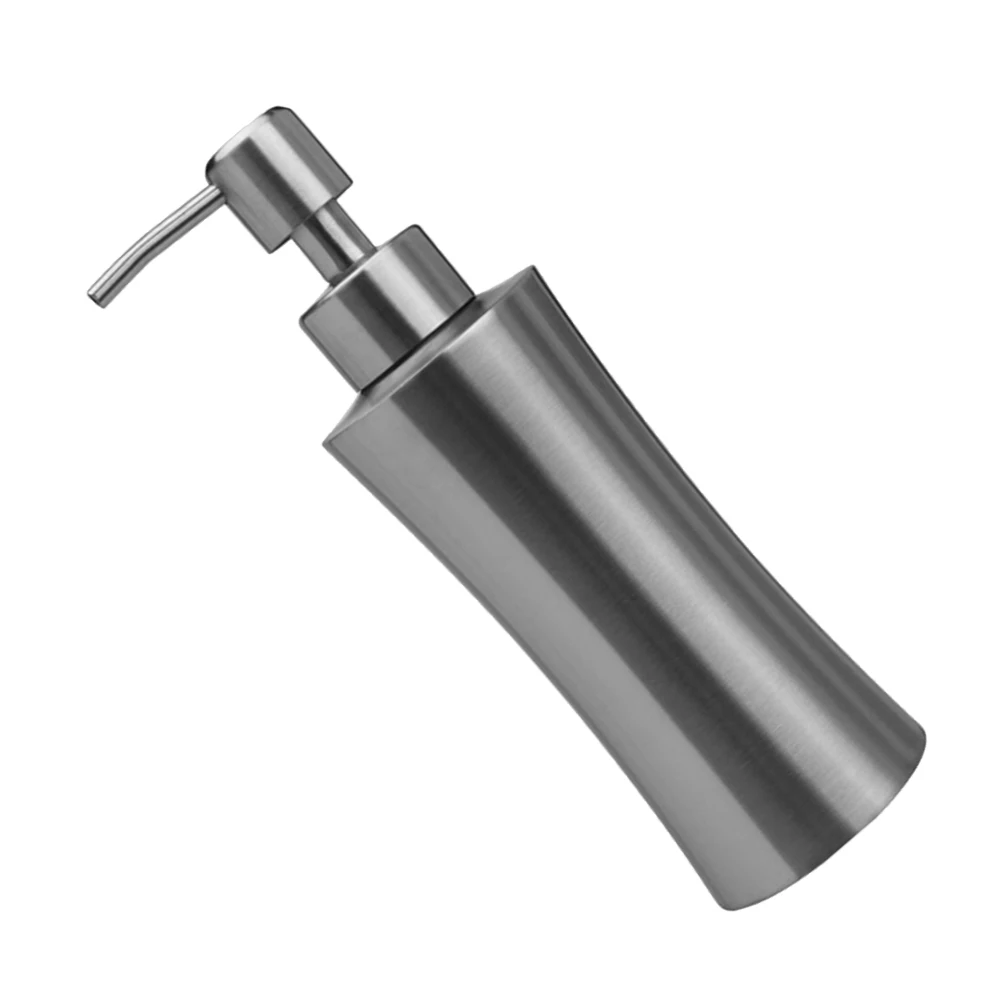 

Stainless Steel Soap Dispenser Dishwashing Liquid Dispender Bathroom Gel Lotion Dispensing Bottle Manual Kitchen Glass Dispener