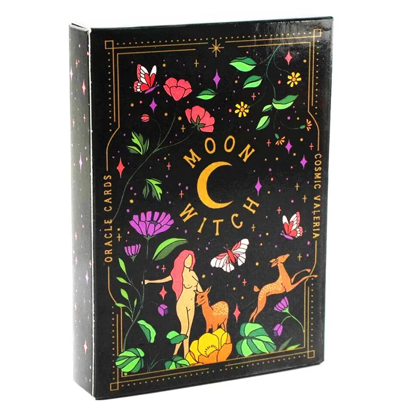 44-78 PCS Tarot cards All English PDF Guide Love Career Mysterious Forest Message Divination Rune Board Game villains tarot