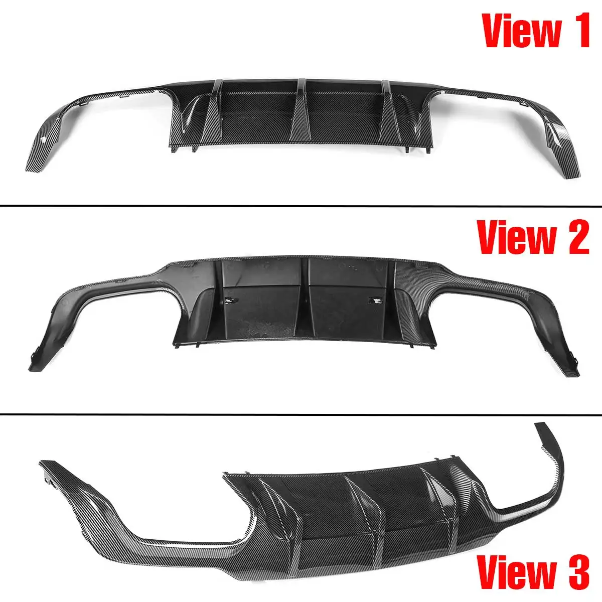 High Quality Rear Bumper Lip Diffuser Spoiler Bumper Splitters For Mercedes For Benz C Class W204 C204 Sedan C63 Coupe 2012-2015