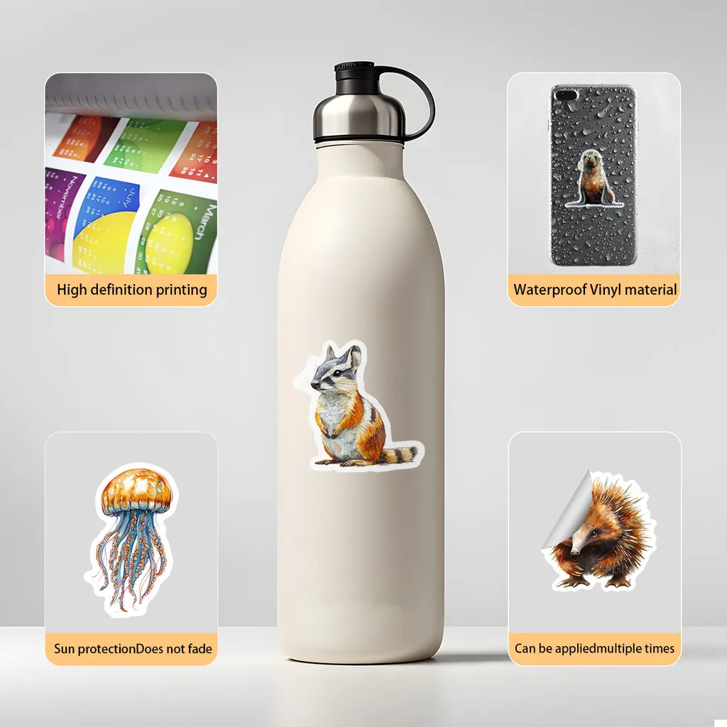 50PCS Australian Animal Graffiti Stickers - Waterproof Decor for Water Cup & Phone BulingBulingStickers Store