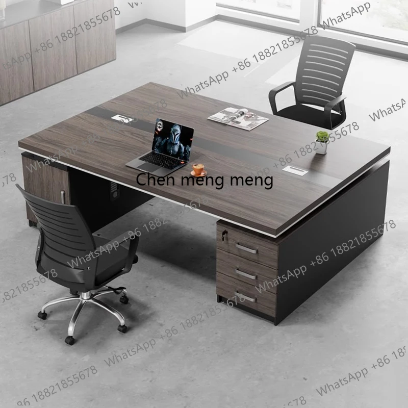Universal Wooden Office Desk Aesthetic Vintage Large Size Interior Office Desk Fashion   Furniture