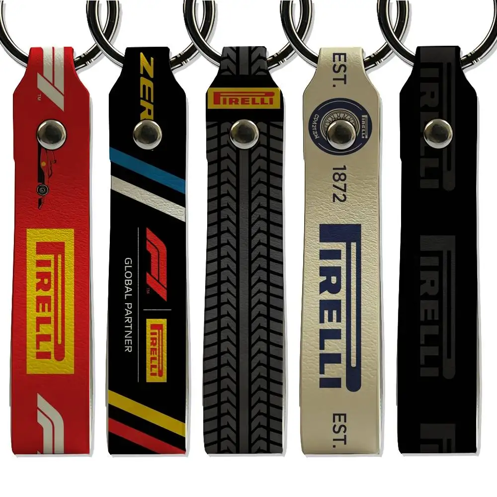Motorcycle PIRELLI Simple Keychain Lightweight Key Ring Backpack Charm Card Holder