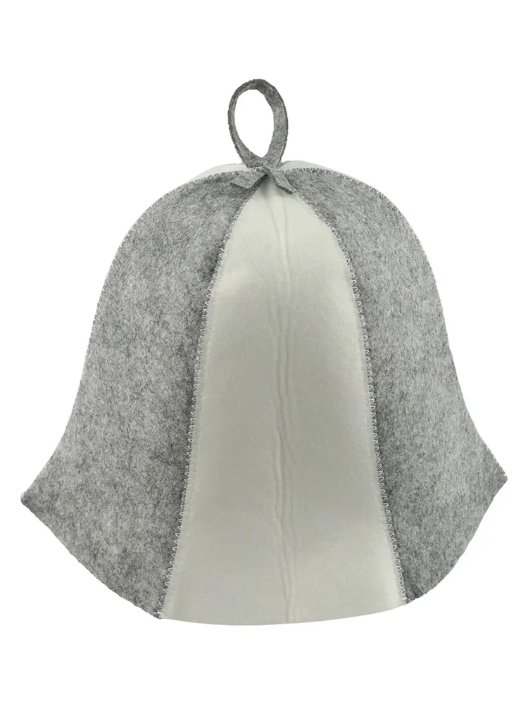 Felt Sauna Hat Thickened Suction Bath Cap Hot Spring Printed Wool Felt Hat Shower Cap Hair Turban For Bath House Head Protection