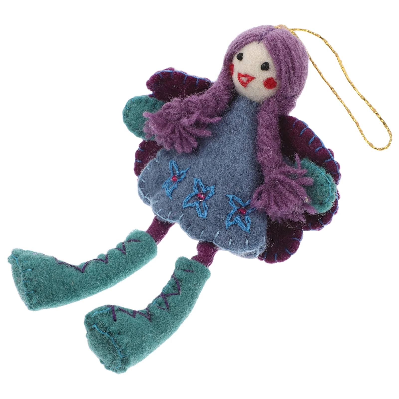 

Angel Ornaments Cute Keychain Backpack Accessories Wool Felt Christmas Handmade Pendant Bag Charm Car Decoration Mini