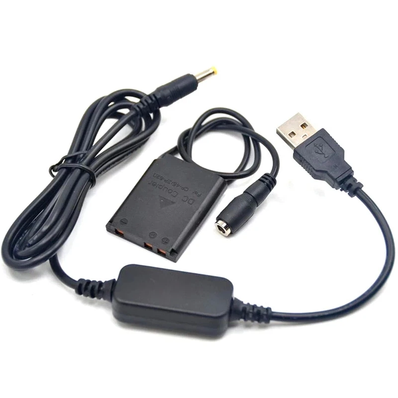

EN-EL10 Dummy Battery EP-62D DC Coupler USB DC Cable Fit for Nikon Coolpix S210 S200 S220 S500 S600 S700 S3000 S4000 Camera