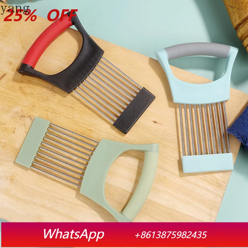 LMM Manual Loosening Needle Stainless Steel Onion Cutting and Inserting Meat Ten Needles Plastic Handle Holder