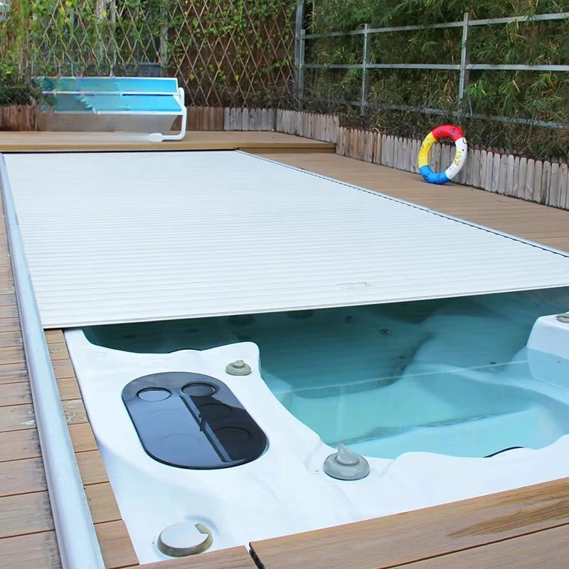custom‑made product PC - Automatic Swimming Pool Cover Anti-UV Waterproof Retractable Pool Cover for Above Ground Swimming Pools