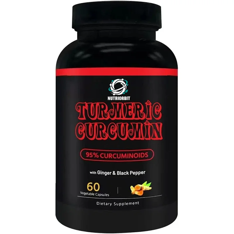 Organic Turmeric and Curcumin 1800mg, Root Extract 300mg and 15mg Black Pepper, 60 Vegetable Capsules, Non GMO