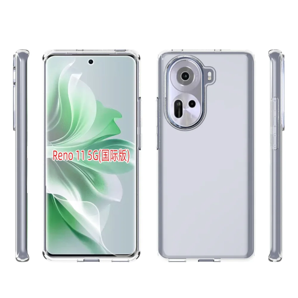 Oppo Reno 11 Reno11 5G CPH2599 Case Ultra Thin Clear Silicone TPU Soft Back Cover Phone Case for Oppo Reno 11 Reno11 5G CPH2599