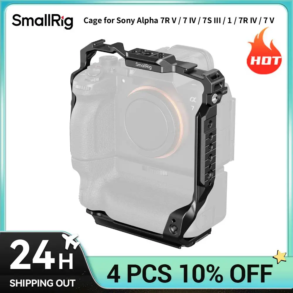 Image of SmallRig A7 V-Cage für Sony Alpha 7R V / 7 IV / 7S III / 1 / 7R IV / 7 V mit Vertikalgriff VG-C4EM und Arca-Swiss-Platte 6114