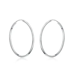 Hot Sales Beautiful Big Circle Silver 925 Plated Women Lady Wedding Party Nice Cute Earrings Fashion Holiday Gifts Jewelry