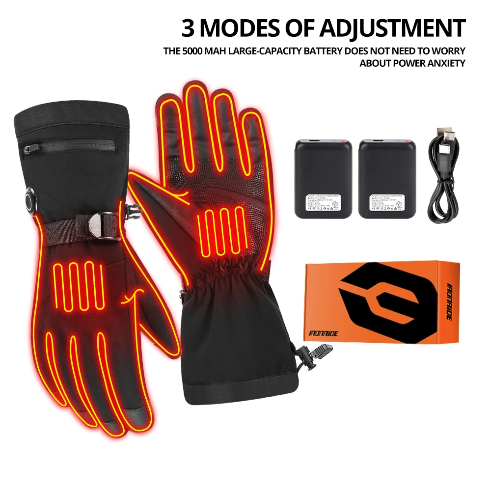 

Heated Gloves Eletric Thermal Heat Gloves Winter Warm Skiing Snowboarding Hunting Fishing Heated Rechargeable Gloves Touchscreen