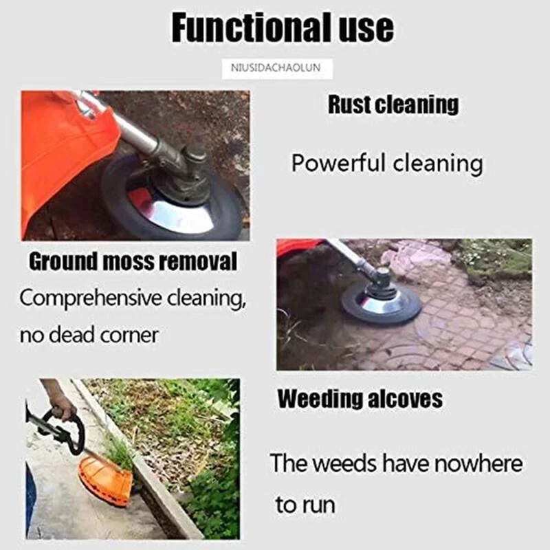 6 Inch Steel Wire Wheel Brush Disc Weed Brush Cutter Head Garden Weed Brush Lawn Mower Universal Grass Trimmer Heads Cutter Tool