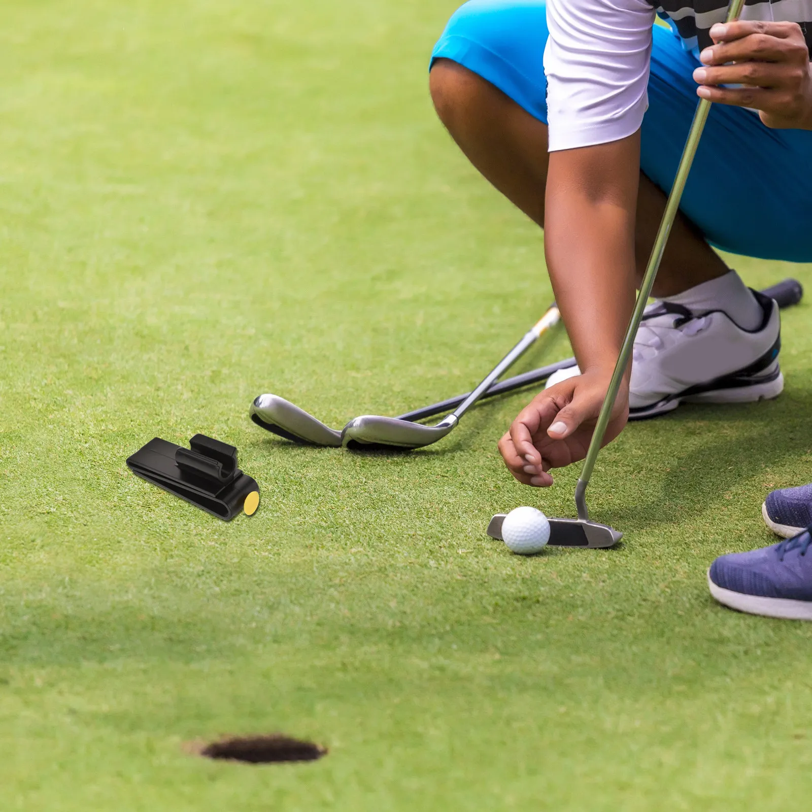 

2 шт. прочных пластиковых зажимов-держателей для клюшек, органайзер для гольф-аксессуаров, крепление для гольф-клюшек на тележку