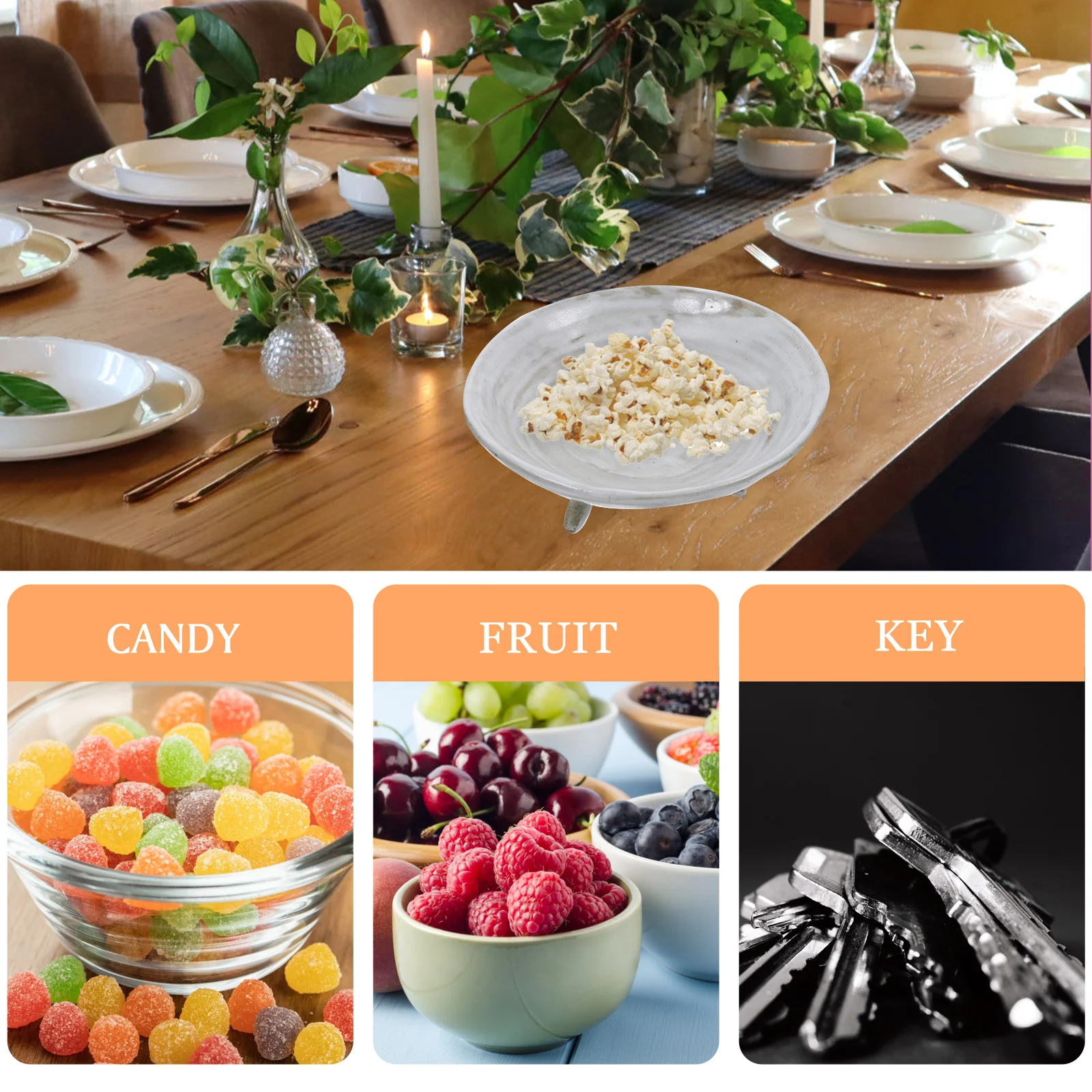 

Винтажный керамический поднос для фруктов на ножках, элегантный высококачественный материал, подходящий для дома, ресторана, отеля, бара, многоцелевой десерт