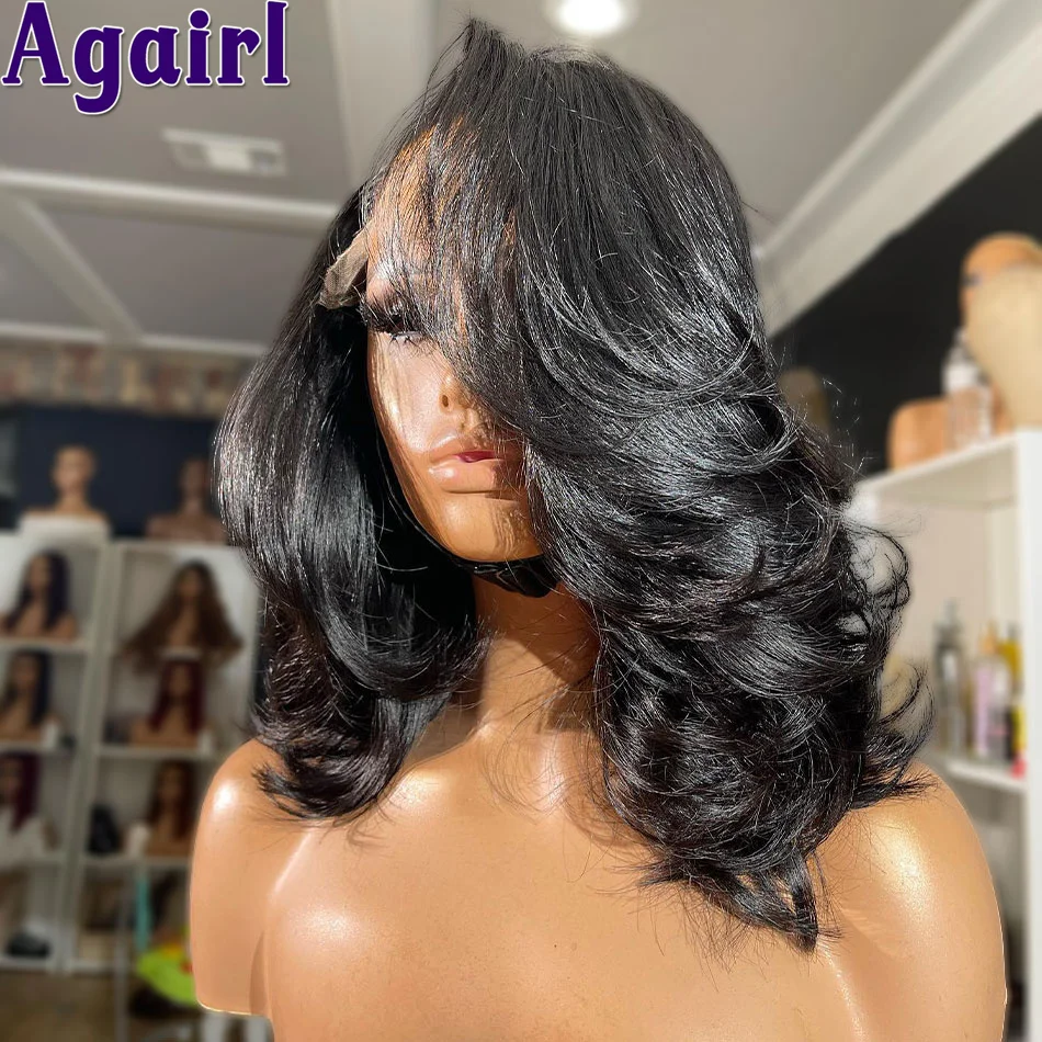 Cherry merah 13x4 renda depan Wig rambut Remy Brasil gelombang tubuh pendek Bob Wig 13x6 renda Frontal rambut manusia Wig untuk hitam wanita 180%