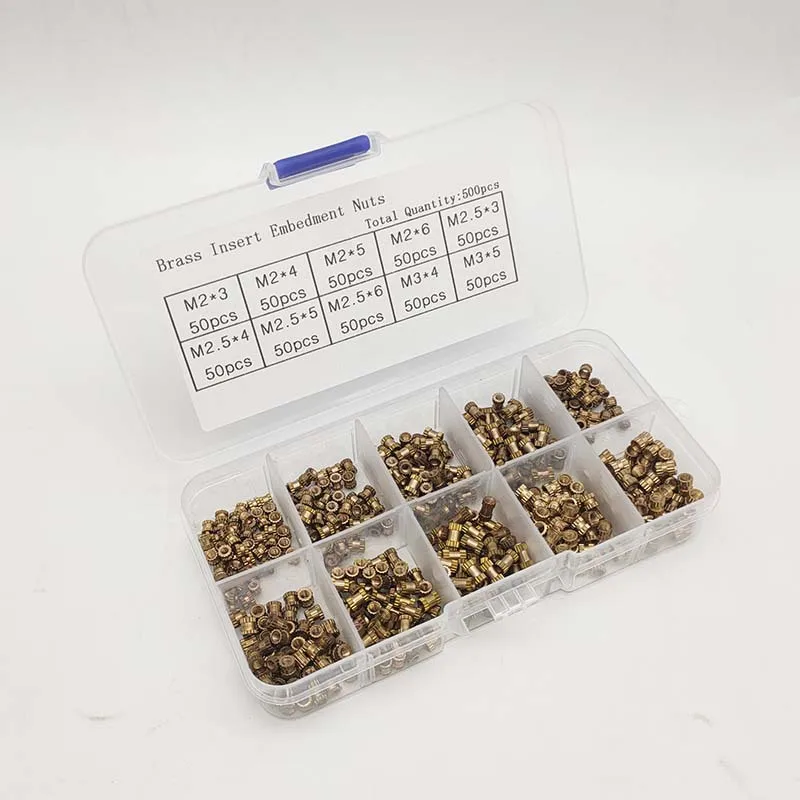 Metric Knurled Nuts As The Picture Brass Insert Nuts Pure Copper Material Double Knurling Design For Manufacturing Repair
