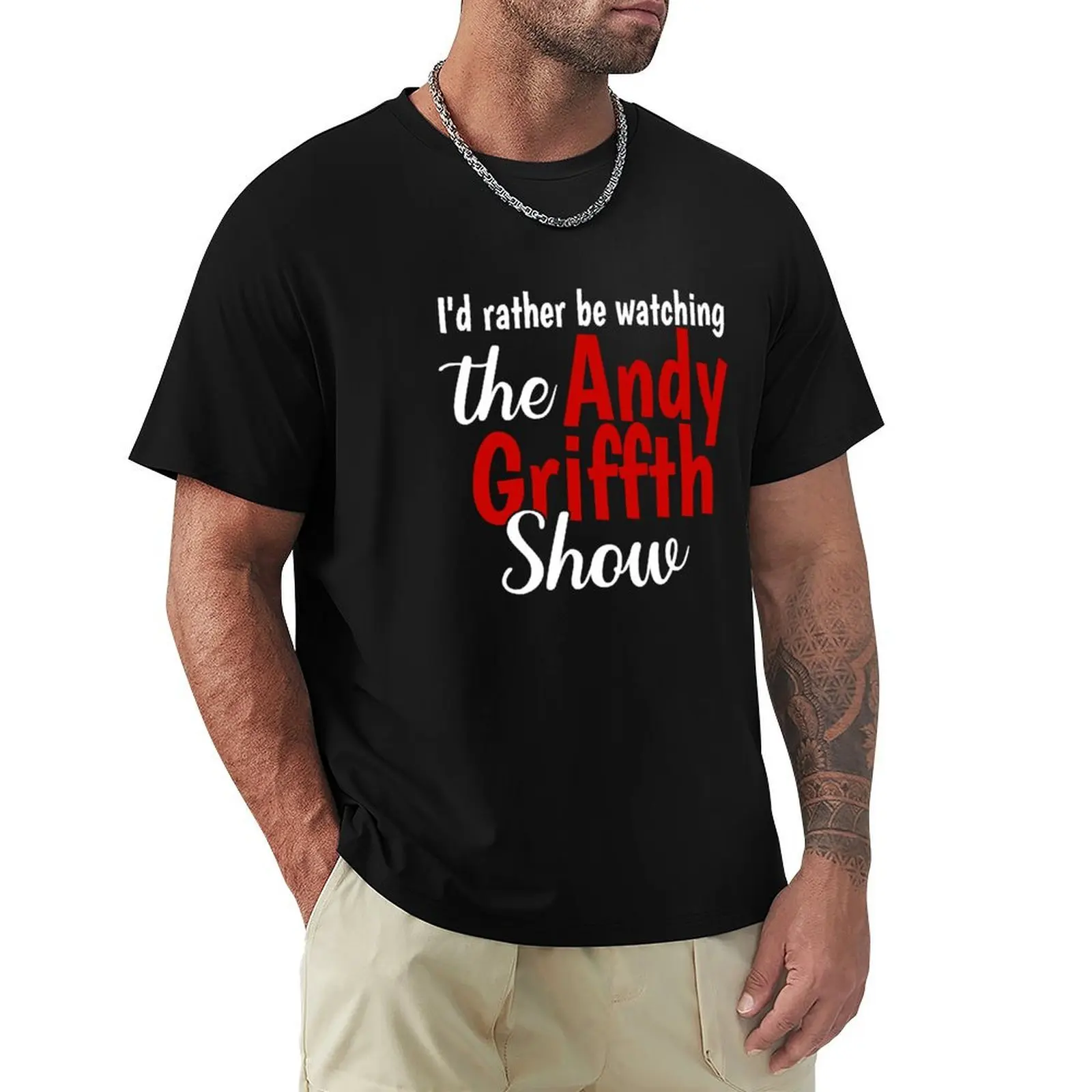 I&x27;d Rather Be Watching The Andy Griffith T-Shirt Sporty Breathable Short Sleeve T-Shirt