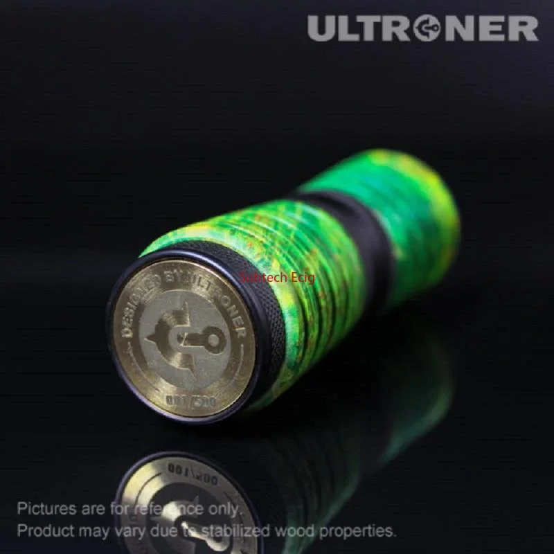 Ultroner Omega Coil Mech Mod 25Mm Hybride Verbinding 4 Veer Vuurschakelaar Gestabiliseerde Houten Buishulzen Voor Enkele 18650 Batterij