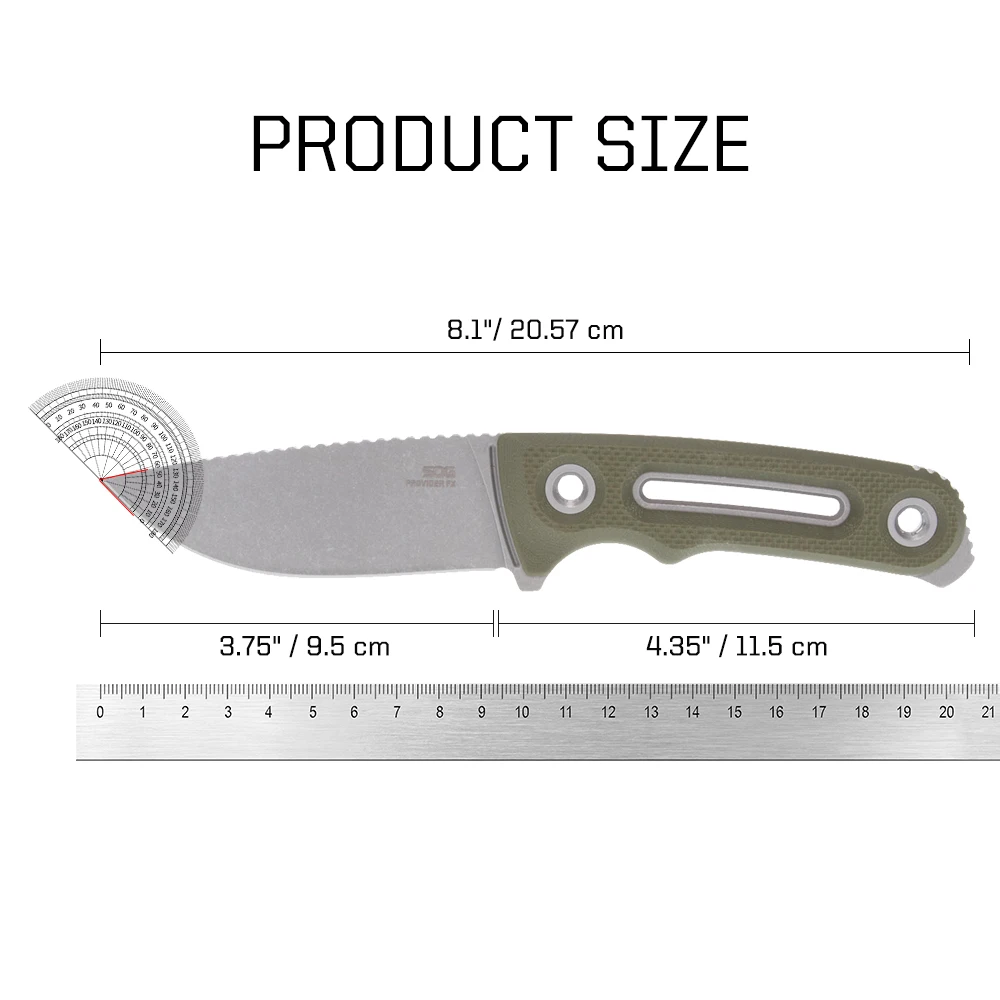 SOG Provider FX Fixed Blade Knife Portable Knife /w Clip Outdoor Survival Camping Fishing Hunting Knives Self-defense Hand Tools