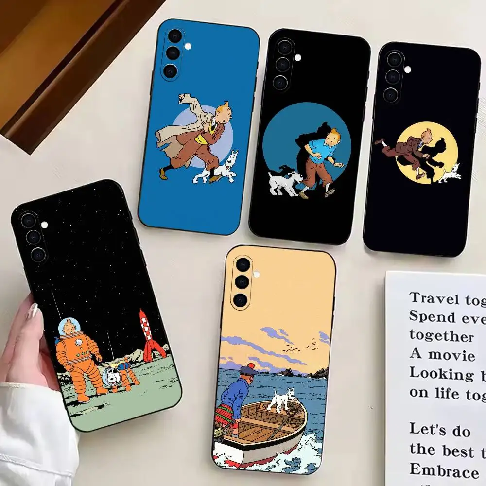 Classic Explorer T-Tintin-in  Phone Case For Samsung Galaxy A20,A21s,A22,A31,A32,A52,A53,A72,73,A80 Black Silicone Case