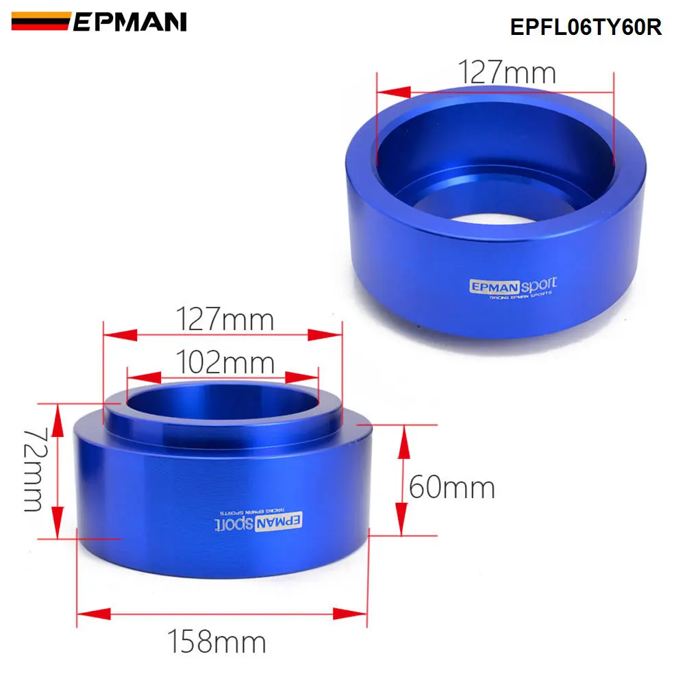 EPMAN Sport Rear Coil Spacers 4RUN Lift Kit for Toyota Hilux Revo /Fortuner 4WD 2012 2015 2016+ EPFL06TY60R