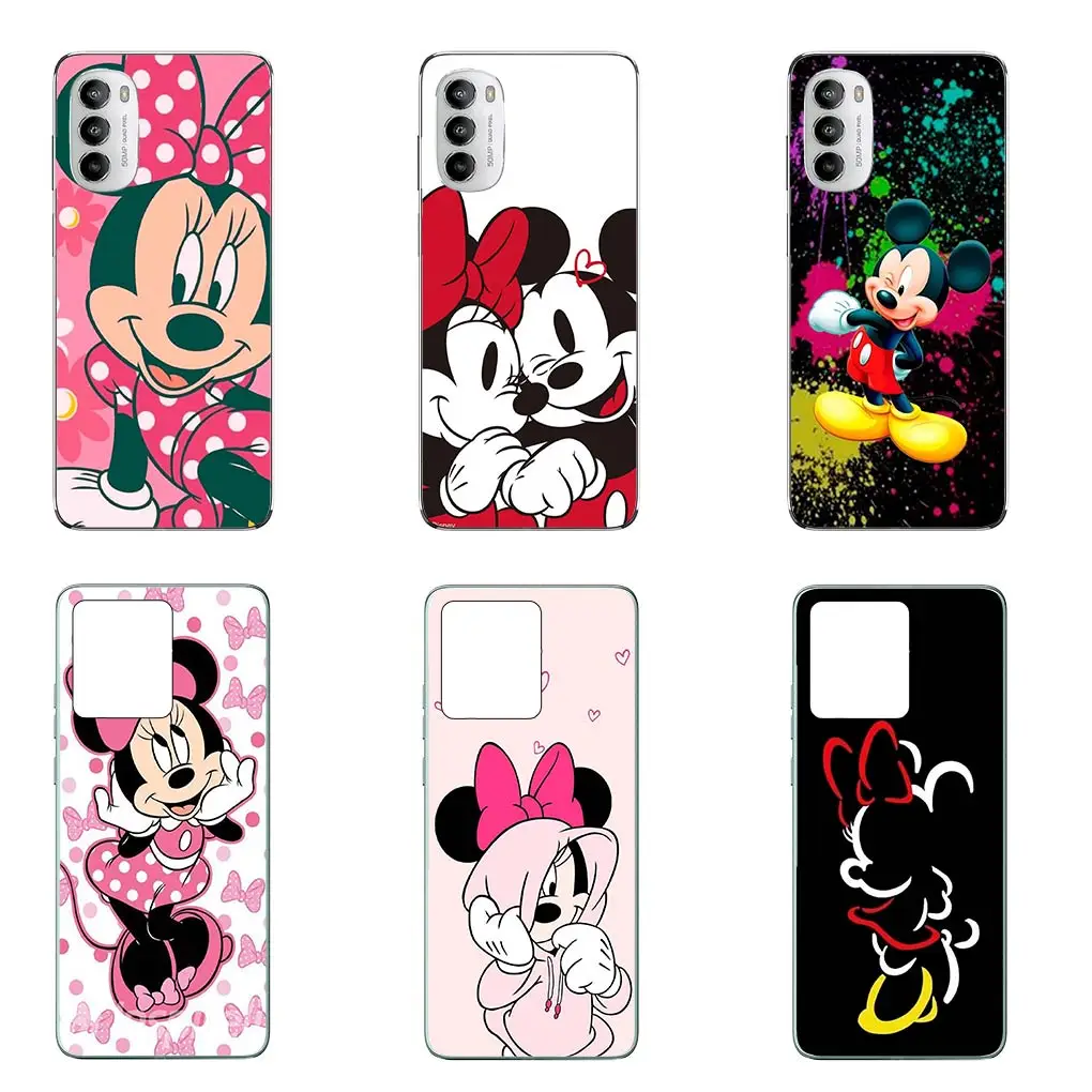 Anime Mickeys Mouses Minnies Phone Cover for Motorola Moto G04 G71 G73 G32 G34 G52 G8 G7 G9 G24 Power One Fusion Plus Soft Case