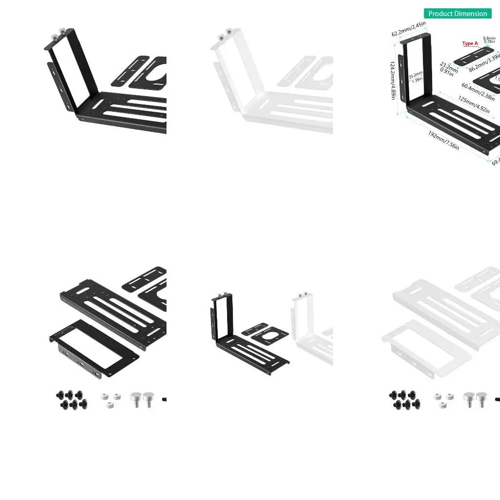 

652F Metal VGA Stand For Vertical GPU Mounting Secure Positioning In Computer Case Simple Setups
