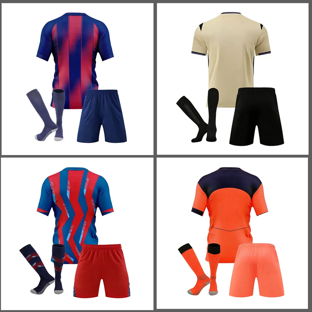 

2025-2026 New Season Football T-Shirt Jersey Set,Custom Soccer Uniform With Shorts Socks,Breathable Training Sportswear For Men