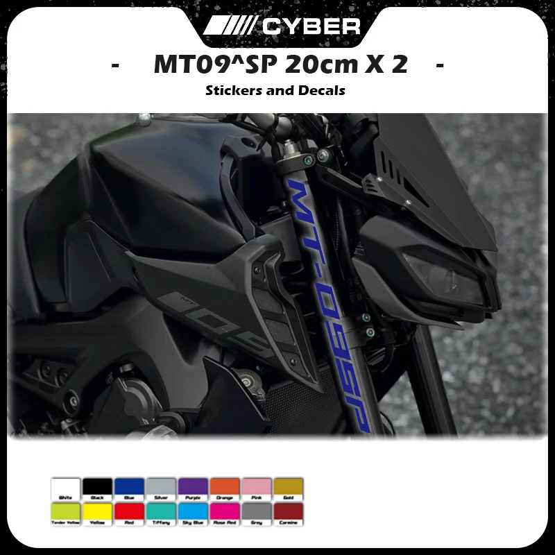 

For Yamaha MT09 2019-2022 Fork Stickers MT-09 MT09SP MT09-SP Motorcycle Fairing Shell Decals 20cm X 2