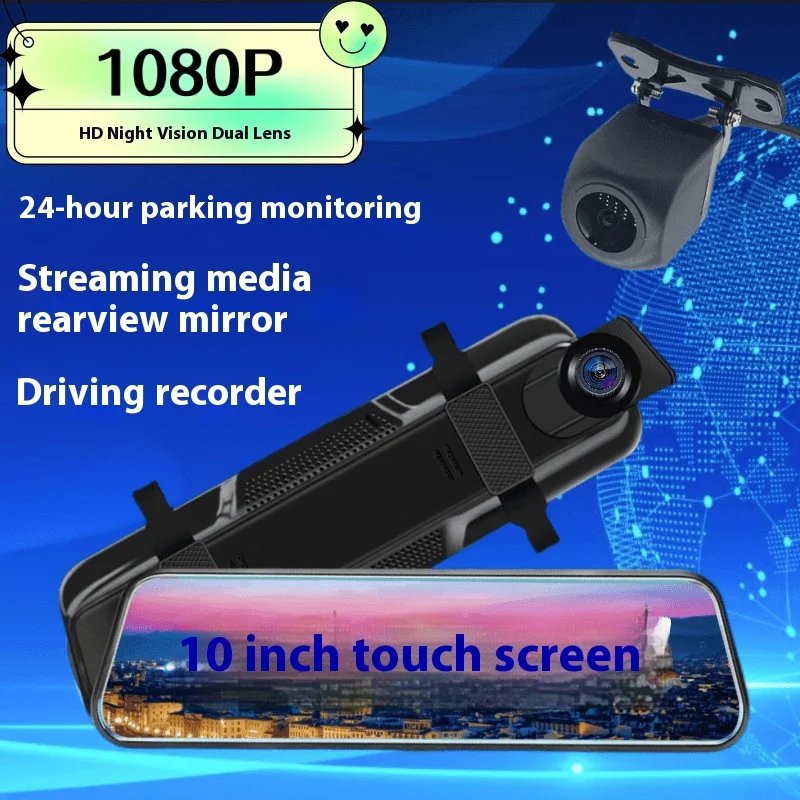 For AVATR 11  4K WIFI GPS Car Dvr Mirror Dash CamDual Lens Dashcam Drive Recorder Stream RearView Mirror IPS Screen Camera