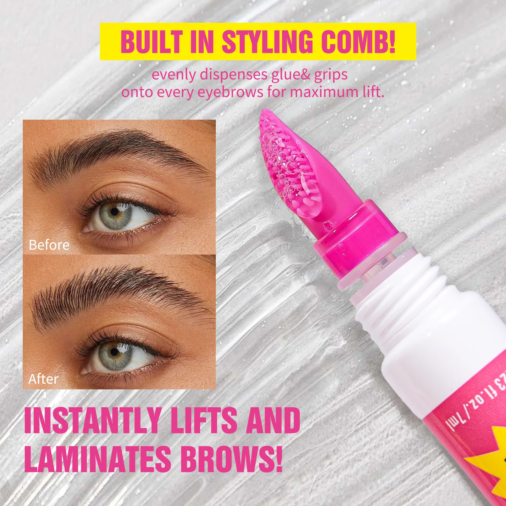 OLIBOLLA Wild Eyebrow Gel Waterproof Long‑Lasting Brow Sculpting Cream 3D Stereo Feather Eyebrow Setting Gel Smudge‑Proof Brow M