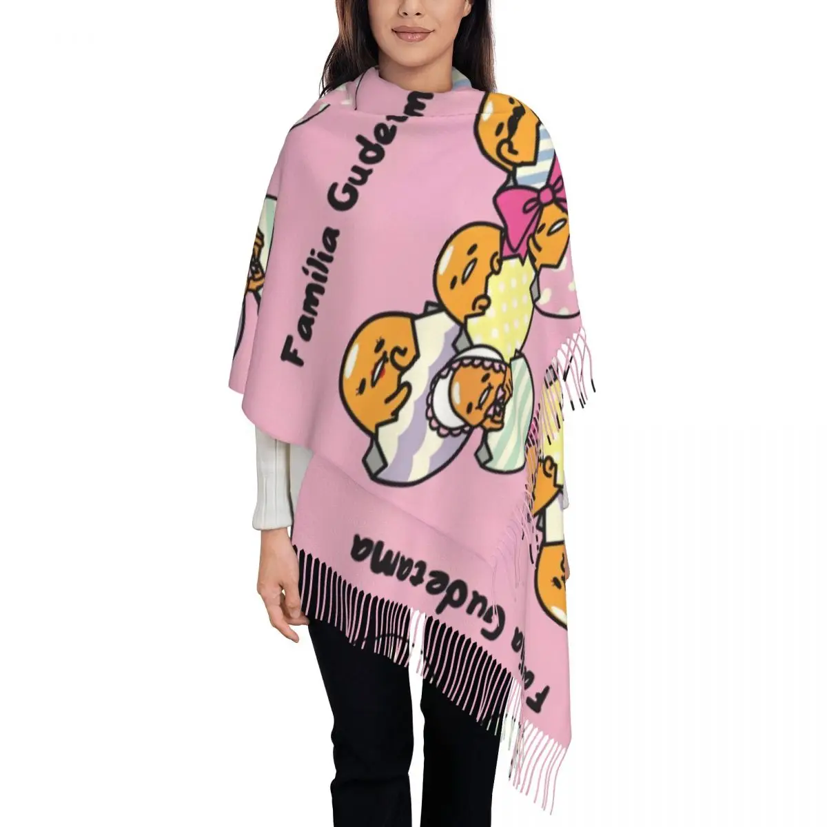 

Пользовательский принт мультфильм Гудтама аниме шарф женщины мужчины зима осень теплые шарфы шаль обёрточная бумага