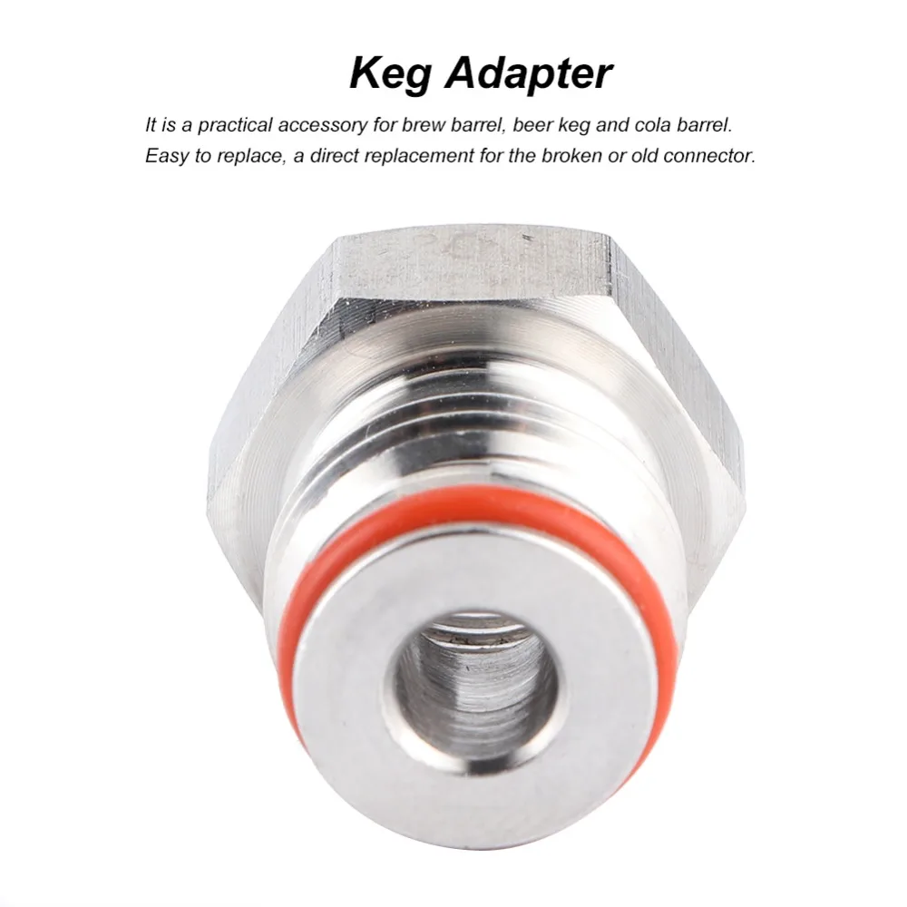 Parts 1/4in FFL Plug Adapter Connector 19/32in‑18 UNF Stainless Steel Beer Keg Connectors Keg Adapter Homebrew Beer Keg