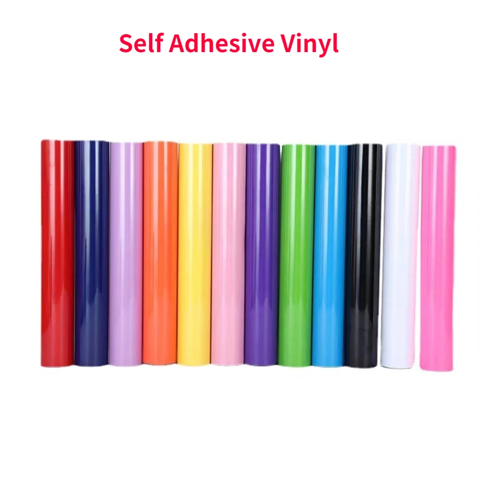 6/12 Pack 30x100/150cm Multi Color Permanent Adhesive Vinyl Rolls for cut Craft DIY Cup Glass Phone Case Decor Christmas Gift