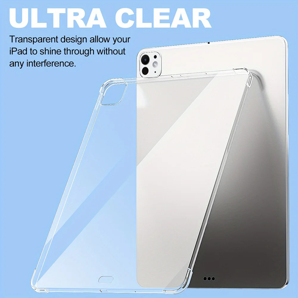 Clear Case For iPad Pro 11 13 M4 M5 2025 2024 Air 11 13 M3 Case iPad Pro 12.9 2022 2021 2020 iPad 9.7 2018 2017 10.5 Cases Cover