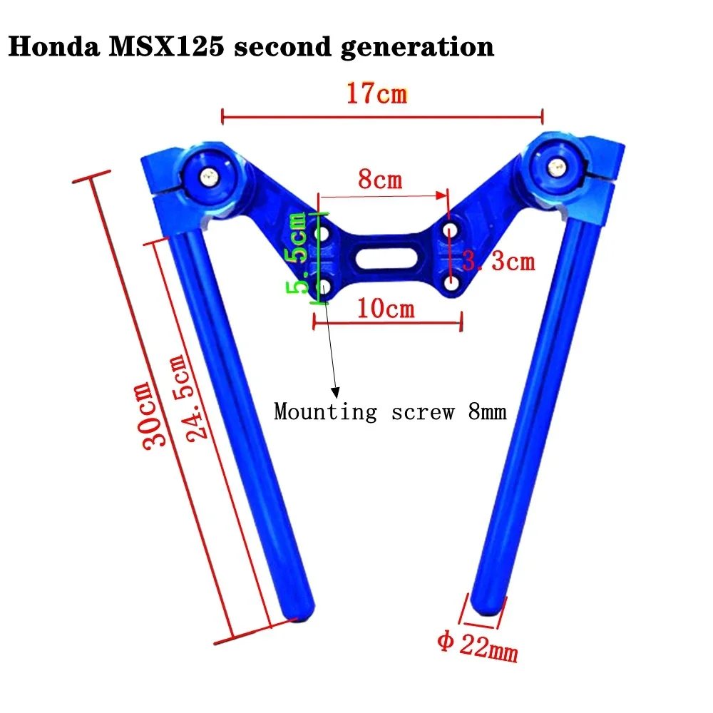 For Honda MSX125 2014-2020 Motorcycle Modify Accessories CNC Adjustable Steering Handlebar Separation Handlebar Detachable