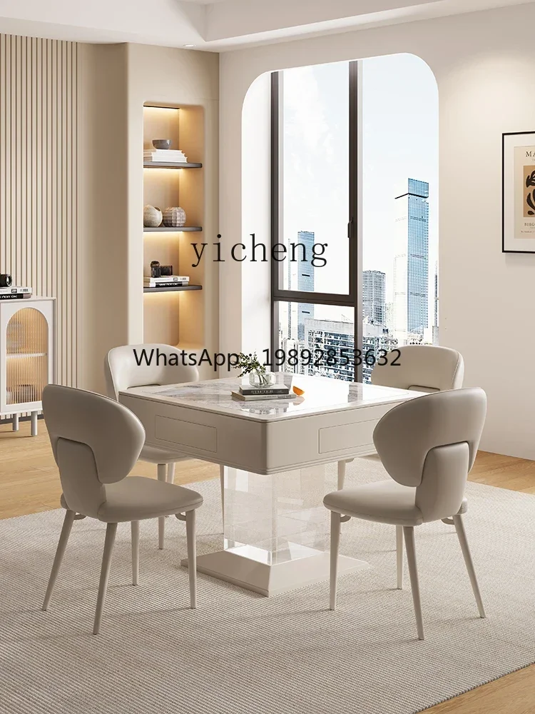 

AB Acrylic Suspension Plastic Products (Flower Pots) Dining Table Integrated Household Mute Mahjong Machine