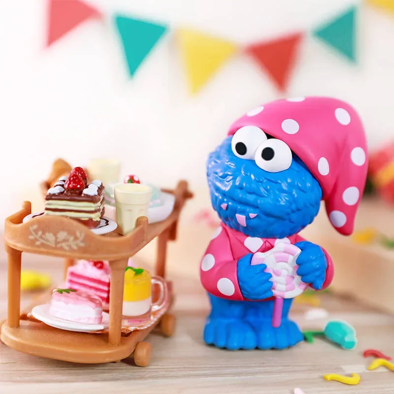 POP MART Sesame Street Party Series Scatola cieca Giocattoli Kawaii Anime Action Figure Decorazione del desktop Scatola misteriosa a sorpresa Borsa cieca