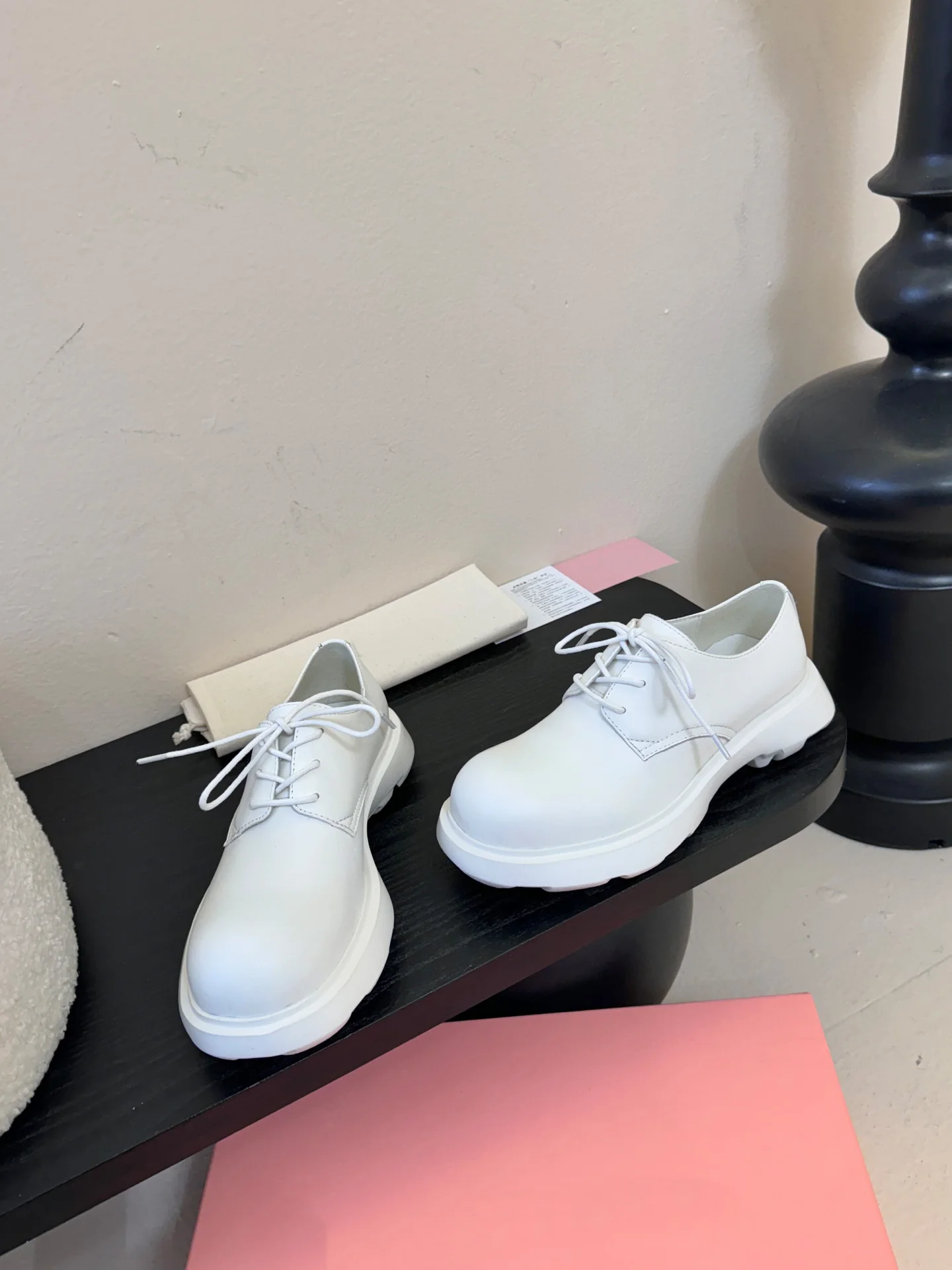 

Женские туфли из натуральной воловьей кожи 2025 года на толстой подошве со шнуровкой, повседневные, модные, удобные, универсальные кожаные туфли