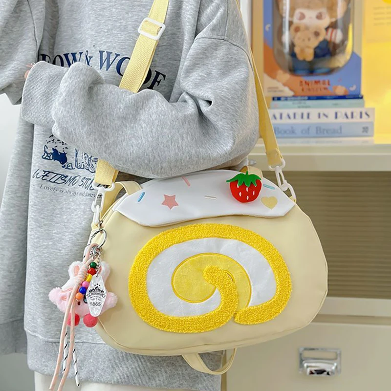 

HAEX Kawaii Dessert Women Tote Bags 2025 Funny Designer Crossbody Shoulder Bag Harajuku Dopamine Casual Daily Light Bolso Mujer