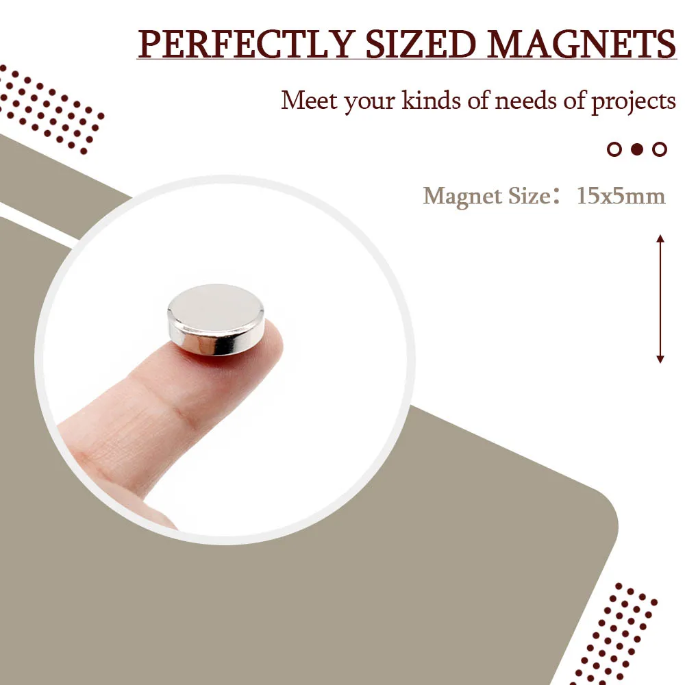 15 مللي متر x 5 مللي متر سوبر قوي جولة مغناطيس النيوديميوم مغناطيس قوي N35 صغير دائم المغناطيسي ندفيب مغناطيس الثلاجة 15x5