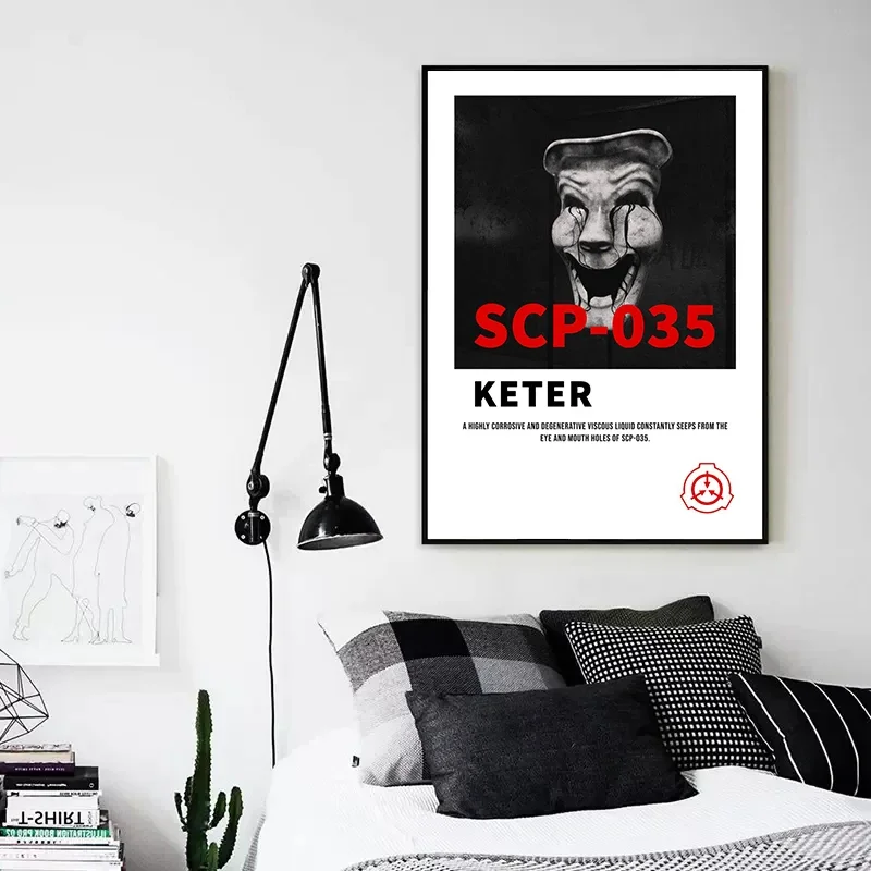 Vintage SCP Foundation 035 049 096 Supernatural Abnormal Phenomenon Posters Canvas Painting Wall Art For Living Room Home Decor