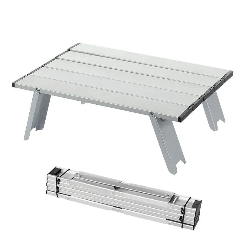 

Camping Mini Foldable Table Ultralight Aluminum Alloy Outdoor Table for Travel Picnic Barbecue Folding Computer Bed Desk