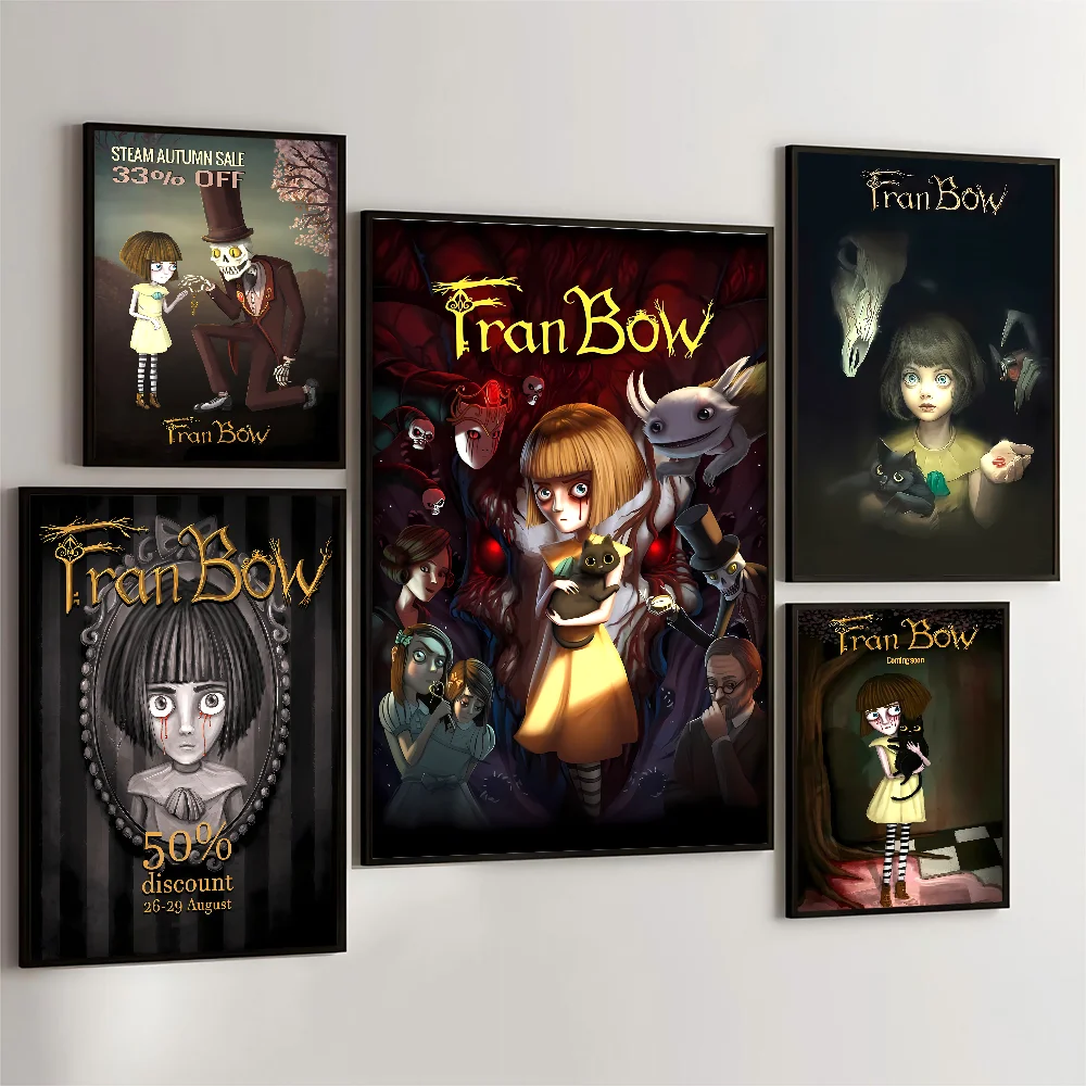 Póster de Fran Bow de película, carteles adhesivos de papel Kraft Retro, pintura de pared artística estética DIY para habitación, Bar y cafetería, 1 unidad