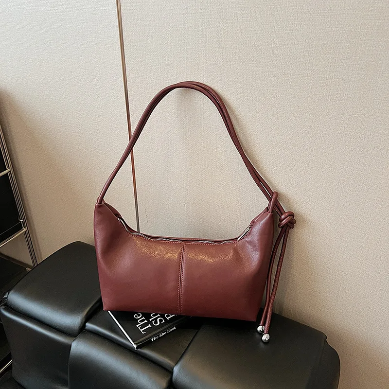 

2025 Solid Underarm Crossbody Bag for Women Minimalist Shoulder Handheld Purse Fashionable Handbag