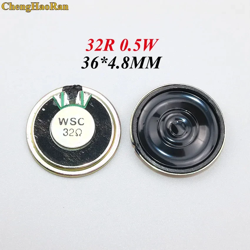 ChengHaoRan 32R 0.5W 32 Ohm Loudspeaker 28mm 36mm Mini Round Speaker Diameter Thickness 5MM Small Horn Doorbell Speaker