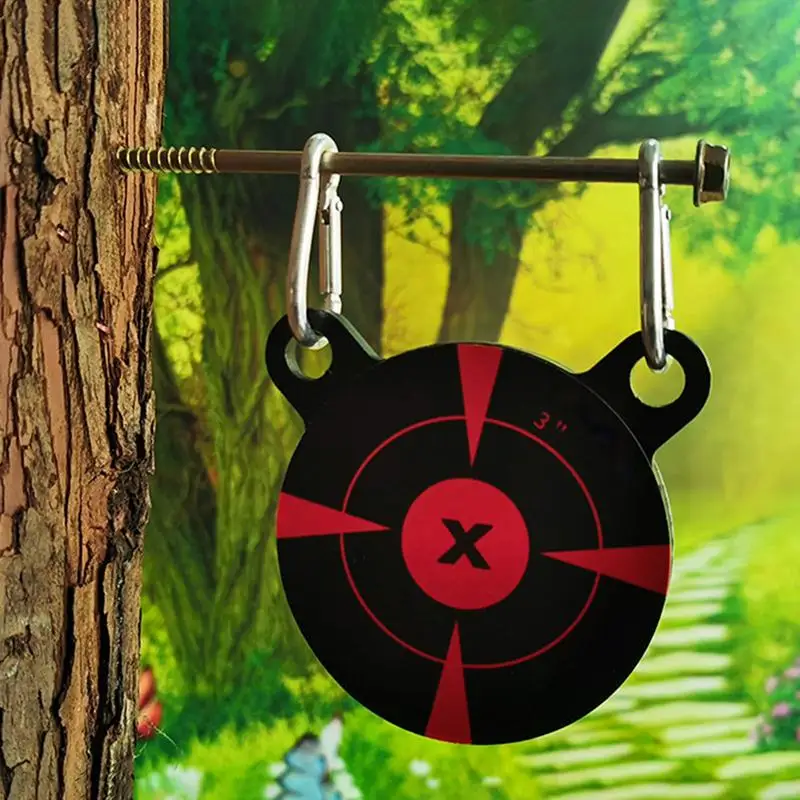 Outdoor Shooter Target Portable Panda Head Thick Target Inserted Tree Panda Head Target 3 Inches Alloy Target For Kids Adults Bo